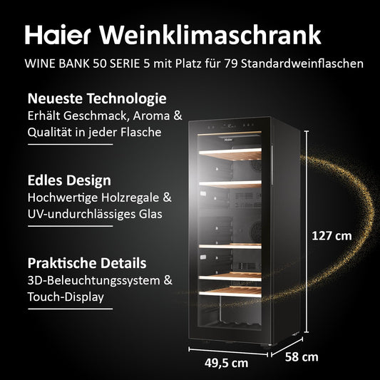 Haier 50 Serie 5 Weinkühlschrank – 79 Flaschen