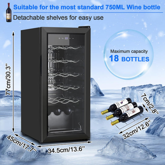 Display4top Weinkühlschrank für 18 Flaschen – 53L