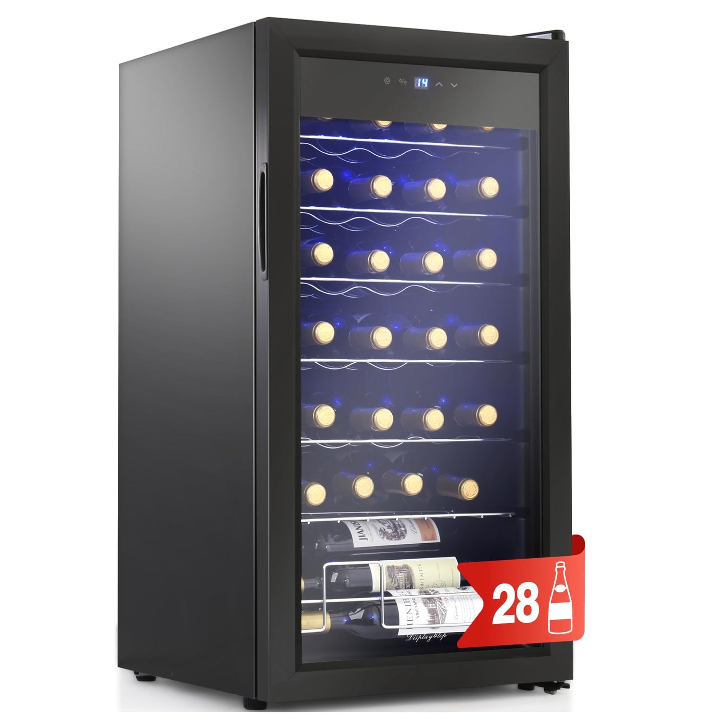 Display4top Weinkühlschrank für 18 Flaschen – 53L