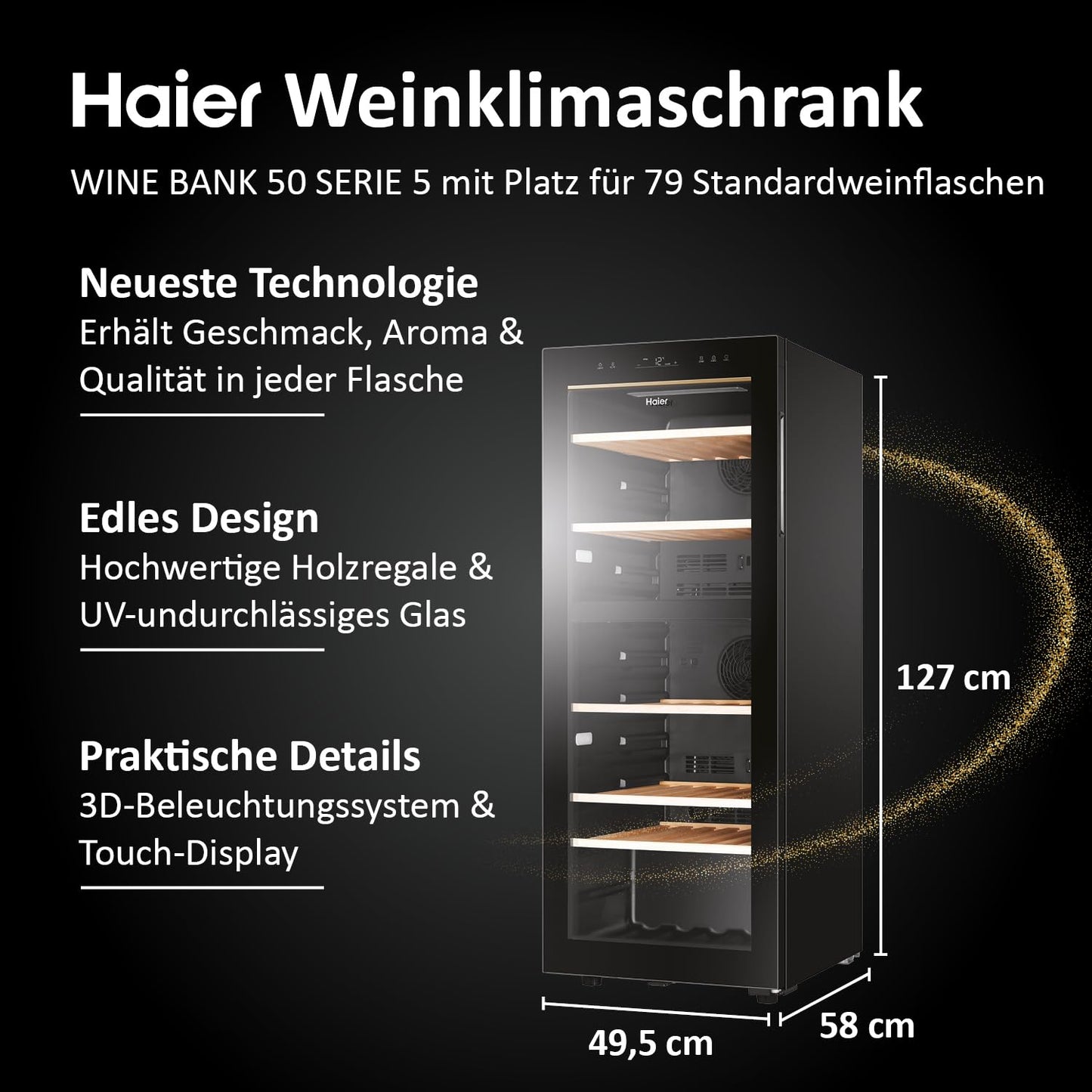 Haier 50 Serie 5 Weinkühlschrank – 79 Flaschen
