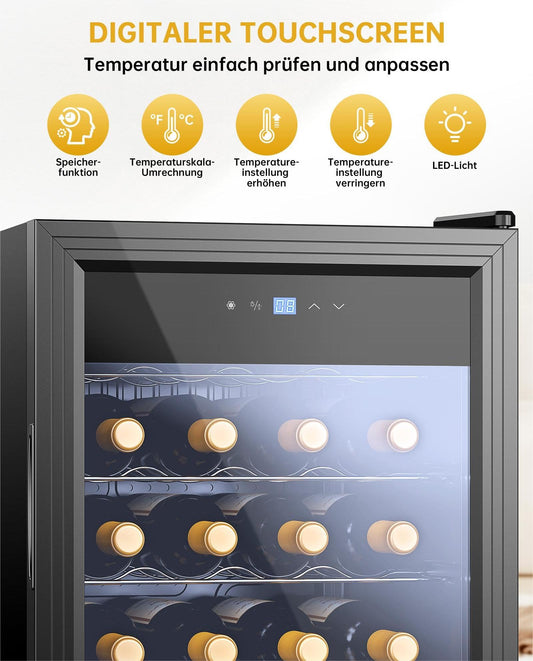 WIE Weinkühlschrank 28 Flaschen – 82L